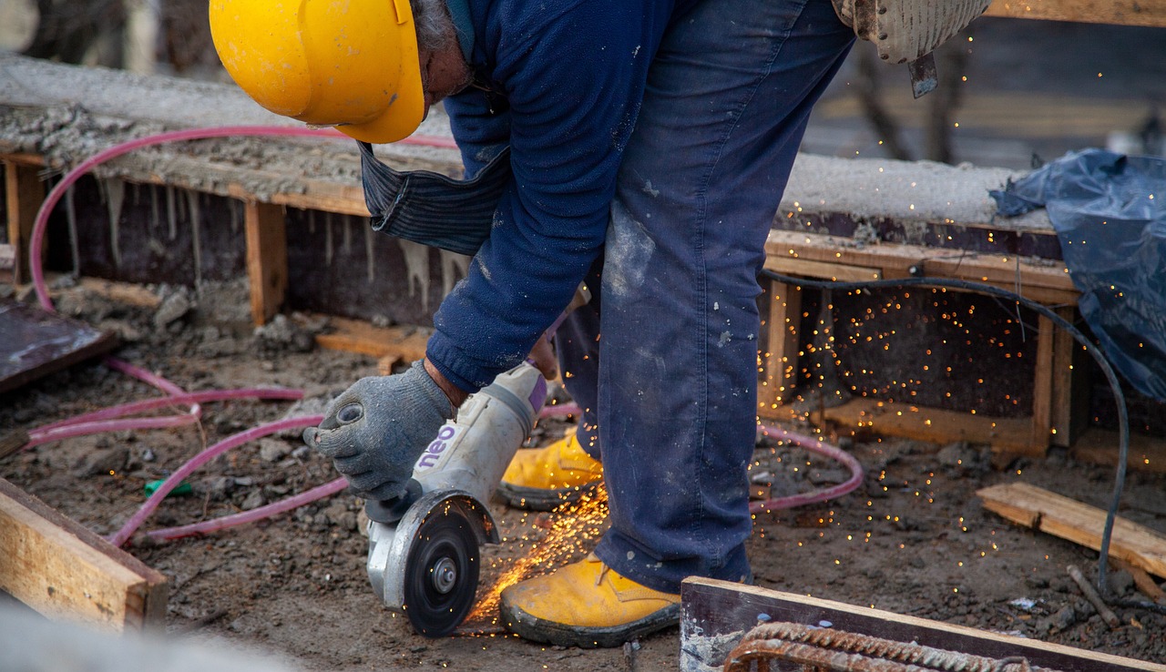 worker, construction company, chainsaw, grinder, helmet, boots, job, sparks, building, cement, concrete, irons, employee, work, blacksmith, construction company, construction company, chainsaw, chainsaw, grinder, grinder, cement, cement, cement, cement, cement, blacksmith, blacksmith